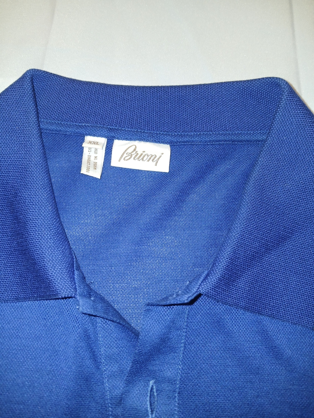 Brioni Men's Royal Blue Polo Shirt XXL Made In Italy